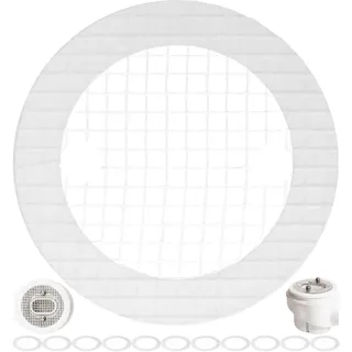 Abfluss Haarfänger zum Kleben, 12 Stück, kompatibel mit Viega Domoplex Duschablauf, Ø 70 mm Durchmesser Einwegsieb, Haarsieb Dusche, Duschwanne Filter Sticker, Selbstklebender Haarfilter Abflusssieb