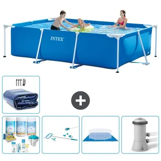 Rechteckiger Frame Pool - 300x200x75 cm - 6-teilig S20056 - Blau