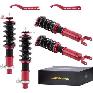 Gewindefahrwerk-Kit, anodisiertes Aluminium und Kohlenstoffstahl, vorne: 8 kg/mm, hinten: 7 kg/mm, 24 Stufen der Dämpferverstellung, Performance-Fahrwerk-Kit 1992-2001