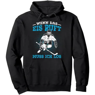 Eishockey Hockey Spruch Eishockeyspieler Geschenk Pullover Hoodie, Unisex für Erwachsene, Schwarz, M