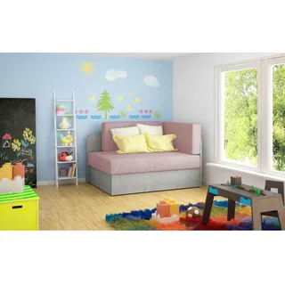 MID.YOU Jugend-, Rosa, Hellgrau, Textil, 104x60x75 cm, Kinder- & Jugendzimmer, Jugendmöbel, Jugendsofas
