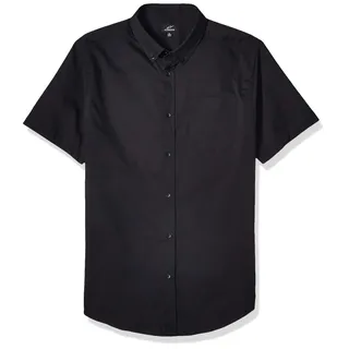 Alpinestars Herren Short Sleves Shirt, Premium Quality `poplin Fabric Hemd mit Button-Down-Kragen Not Applicable, Aero Sample/Sample Shirt Black, S