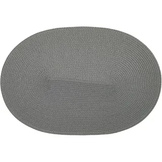 d-c-fix Tischset PVC-Free Steel Grey - abwaschbare Unterlage für Küche & Esstisch - Platzset Platzdeckchen Teller Platzdecke Tisch-Untersetzer Set - 30 cm x 45 cm oval