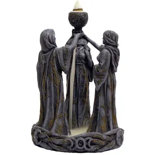 Nemesis Now Mother Maiden & Crone Rückfluss-Räuchergefäß, 18 cm, Kunstharz, Schwarz
