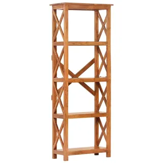 vidaXL Bücherregal 60/30/160 Cm Massivholz Mit Honigfarbenem Finish , Braun , Holz , Akazie , 4 Fächer , Rechteckig , 60x160x30 cm , Wohnzimmer, Regale, Bücherregale