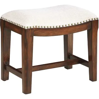 Hocker Sitzhocker Schminktisch Sitz Holzhocker Polsterhocker Polster Ottomane - Braun