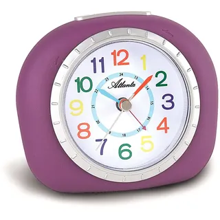 Atlanta Kinderwecker Mädchen ohne Ticken Lila Violett -1966-8