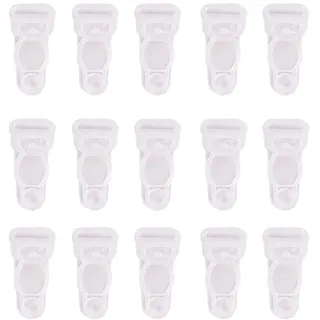 FSSTUD 100 Kunststoff Strumpfband Clips Strümpfe Strapsgürtel Halter Suspender Clips für Damen (Transparent)