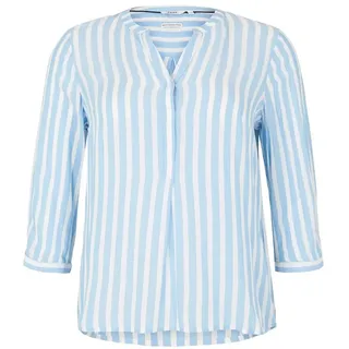 Tom Tailor 1024917 Bluse - Bleu White Stripe, 52