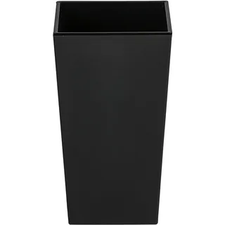 Dehner Pflanztopf Elise mit Selbstbewässerungs-System, ca. 26 x 15 x 15 cm, Kunststoff, schwarz-matt