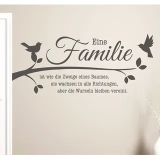 tjapalo® 100x48 S-pkm208 Wandtattoo Familie ist wie die Zweige eines Baumes Wandaufkleber Sprüche Wohnzimmer Wandtattoo Wohnzimmer wand deko