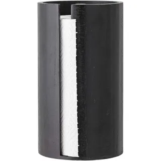 Bloomingville Küchenrollenständer Paulowina, Schwarz, Dekoobjekt, Maße D14,5xH25,5 cm, Kuchenrollenhalter, 82049324
