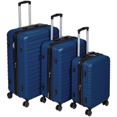 Amazon Basics Hartschalen - kofferset - 3-teiliges Set (55 cm, 68 cm, 78 cm), Marineblau