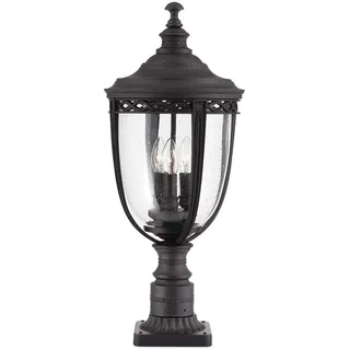 Elstead Lighting Sockelleuchte Aluminium/Metall/Stahl 63,8 cm spritzwassergeschützt E14 IP44 Schwarz