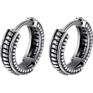 Firetti Paar Creolen »Schmuck Geschenk Edelstahl Ohrschmuck Ohrringe Classic«, schwarz