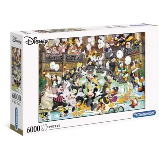 CLEMENTONI 36525 Disney Gala 6000 Teile, Geschicklichkeitsspiel für die ganze Familie, farbenfrohes Legespiel, Erwachsenenpuzzle ab 10 Jahren