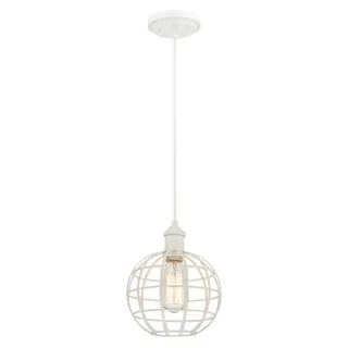 Pendelleuchte Kugel Käfig weiß mit 1 Lichtquelle - Weiß