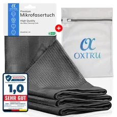 OXIRU Mikrofasertücher 60x40 Set - Perfekt als Poliertuch, Fenstertücher Streifenfrei, Geschirrtücher Mikrofaser, Auto Microfasertücher, Hochglanzfronten und Glastücher