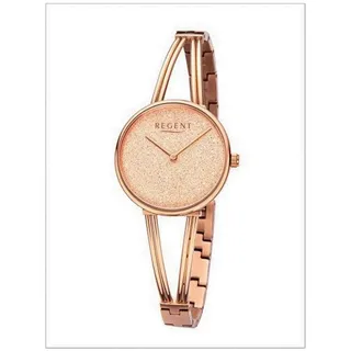 REGENT Damen Armbanduhr Analog Metallarmband rosegold URBA681
