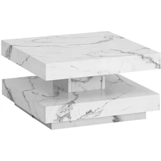 Wohnling Couchtisch Weiß MDF 60 x 60 x 34 cm