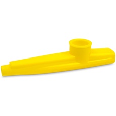 CASCHA 1x hochwertiges Kazoo Gelb I lustiges Musik-Instrument für Kinder & Erwachsene - aus robustem Kunststoff I Membranophon Gelb, HH 2195