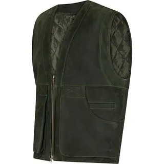 il Lago Prestige Lederweste Field Vest Herren (Oliv) Größe 6XL
