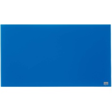 Bild von Glas Magnet-Whiteboard mit herausnehmbarem Stiftehalter, 680 x 380 mm, InvisaMount Befestigungssystem, Impression Pro, Blau,