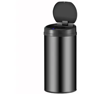 Juskys Runder Mülleimer 40 l Schwarz