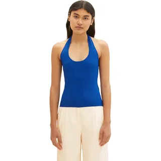 TOM TAILOR Denim Damen 1036514 Basic Neckholder Top, 14531-Shiny Royal, l