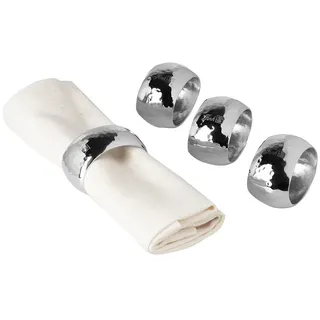 Fink Serviettenring ORA 4er Set, (Set, 4-tlg) silberfarben
