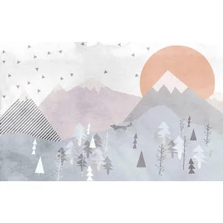 Komar Vliestapete , Multicolor , Abstraktes , 400x250 cm , Fsc , Tapeten & Wandverkleidungen, Vliestapeten