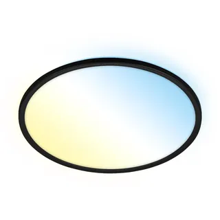 Briloner LED Panel Slim Ø 42 cm, schwarz, ultraflach CCT