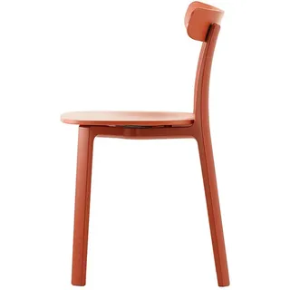 Vitra Stuhl All Plastic Chair rot, Designer Jasper Morrison, 76x42.5x46 cm