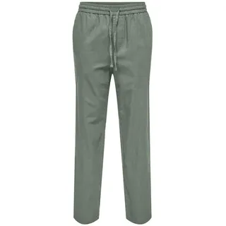 ONLY & SONS Herren ONSSINUS Loose 0007 COT LIN Pant NOOS Leinenhose, Sea Spray, 36-41