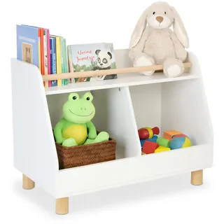 Relaxdays Kinderregal Relaxdays 72 x 52 x 38 cm Kiefer massiv weiß
