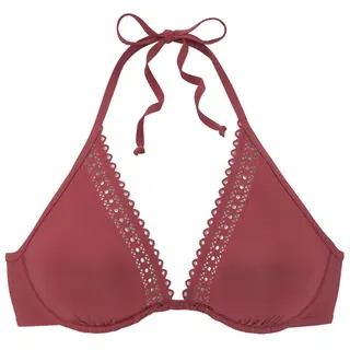 s.Oliver Bügel-Bikini-Top »Aiko« mit Häkeloptik, rot