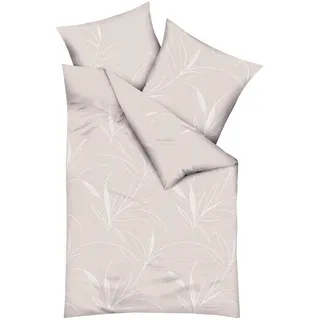 KAEPPEL Organic Floral Baumwolle Beige 135 x 200 cm + 80 x 80 cm