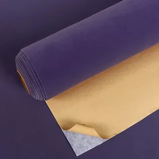 VEELIKE Tapete Samtstoff Lila Klebefolie Violett Möbelfolie Selbstklebend Folie Ornamente 40cm x 300cm Samt Stofftapete Vintage Deko Schmuckkästchen Schubladen Schlafzimmer Wohnzimmer Abnehmbar