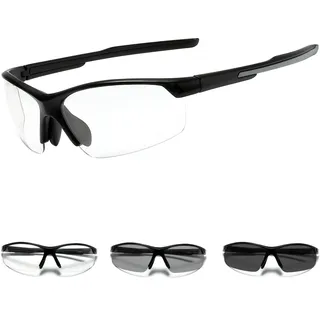 Suertree Selbsttönend Fahrradbrille Photochromatische Sportsonnenbrille Herren Damen Transprante Gläser Klar Radsport Radfahren MTB