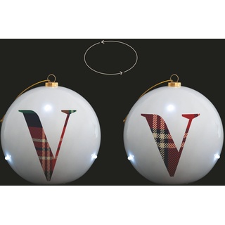 Villa d'Este Home Tivoli LED Weihnachtskugel Ø 10 cm, Monogramm V