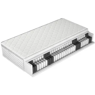 MIRJAN24 Einseitige Federkernmatratze Unique Silver 24 cm, Orthopädische Taschenfederkernmatratze, Hochelastischer Schaumstoff (Maße: 80x200 cm)