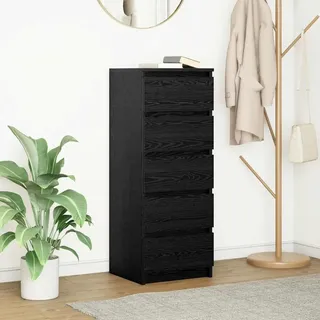 vidaXL Sideboard 37,5 x 99 x 35 cm schwarz / Eichen-Optik