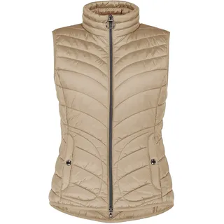 Steppweste BETTY BARCLAY "Steppweste mit Stehkragen", Damen, Gr. 44, beige, Obermaterial: 100% Polyamid PA., Westen Steppweste