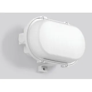 RZB LED Ovalleuchte Glas/Kunststoff 501048,009 990 lm IP65 inkl. Bewegungsmelder grau/weiß