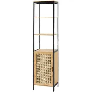 [en.casa] Hochschrank Tervola 40 x 35 x 172 cm Schwarz