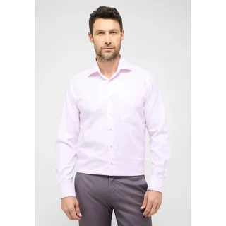 Langarmhemd ETERNA "MODERN FIT", Herren, Gr. 39, Normalgrößen, rosa, Twill, 100% Baumwolle, tailliert, Manschette, Hemden Langarmhemd, NON IRON (bügelfrei)
