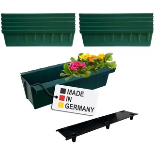 Paletten Blumenkasten 10x Dunkelgrün Einsatz zum an- & Einhängen Pflanzkasten
