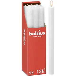 Bolsius Rustik Stabkerzen 27 x 2,3 cm weiß 9 St.