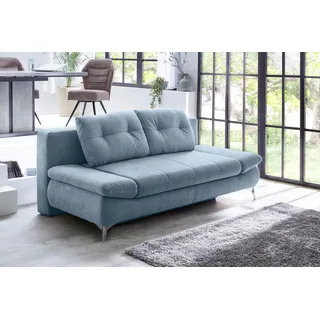 Jockenhöfer Schlafsofa Mikrofaser 2-Sitzer Aquablau