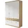 Drehtürenschrank Bremen 136 x 199 x 58 cm Weiß